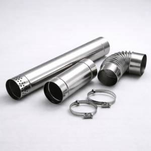 Zestaw odprowadzania spalin do nagrzewnic olejowych (Ø100 mm)