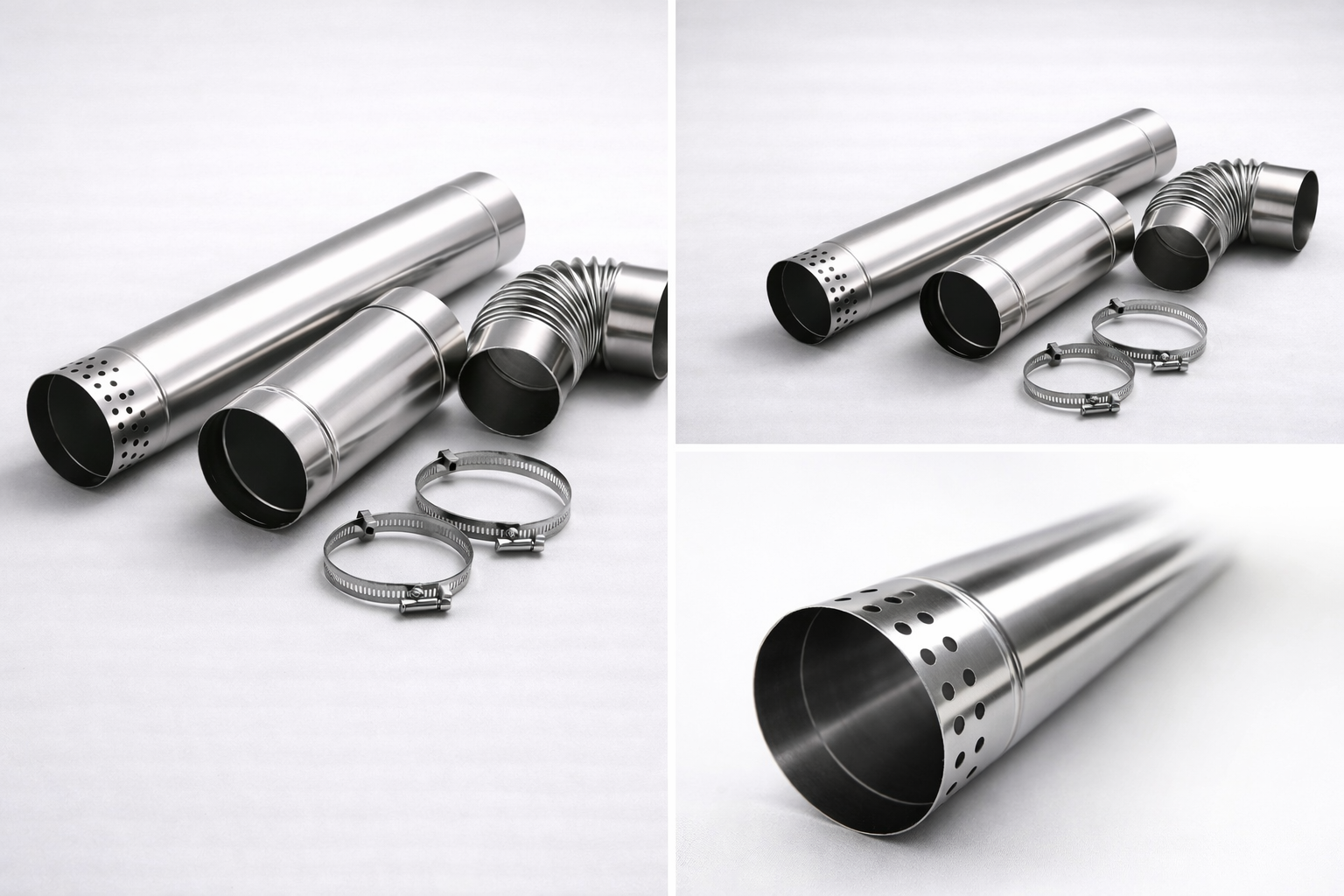 Zestaw odprowadzania spalin do nagrzewnic olejowych (Ø100 mm) - obrazek 2